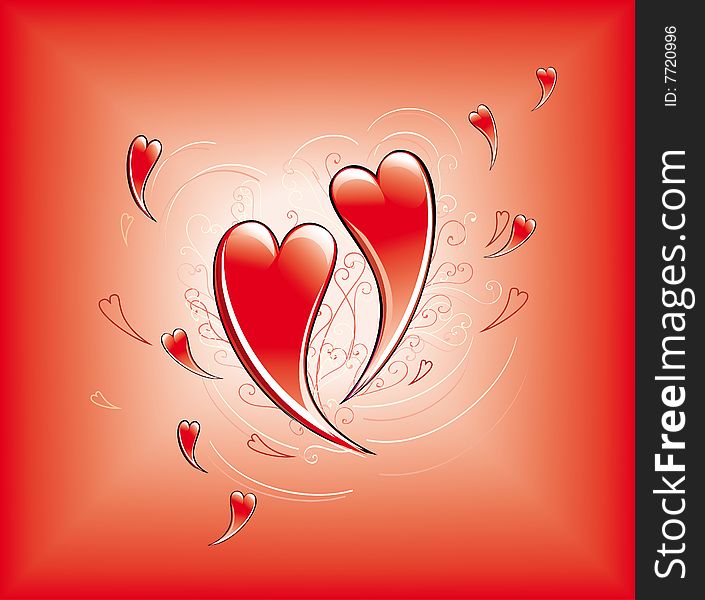Valentine's Day background art heart love