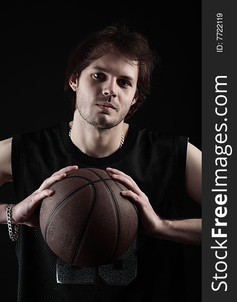 Portrait of a styled professional model. Basketball. Portrait of a styled professional model. Basketball