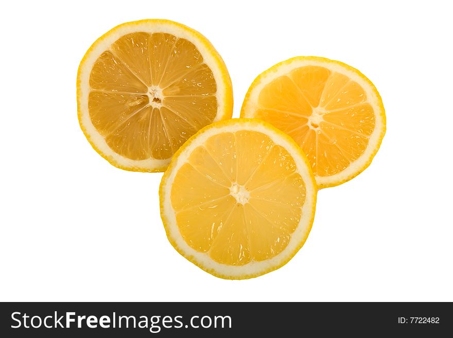 Lemon isolated on white background