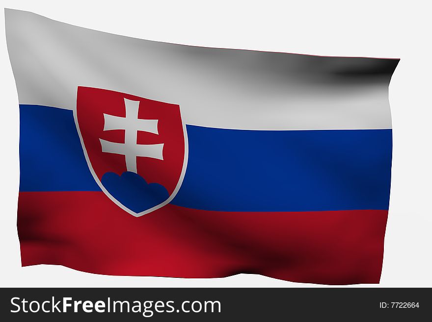 Slovakia 3d flag