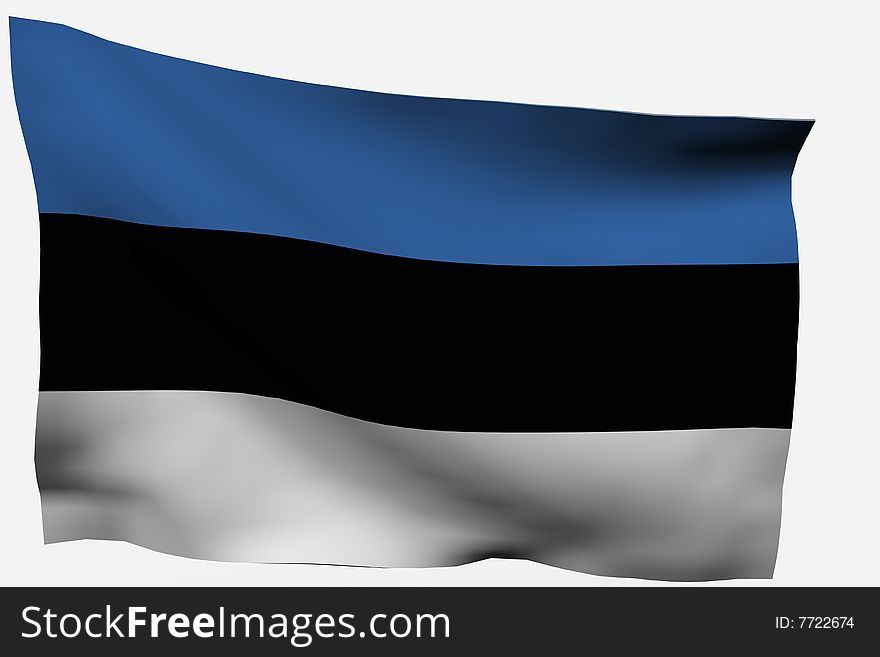 Estonia 3D Flag