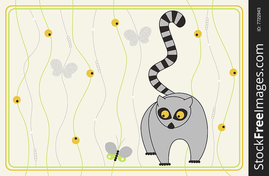 Design for children with lemur. Design for children with lemur