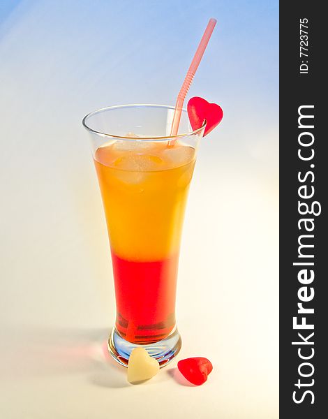 Campari-orange cocktail in high glass