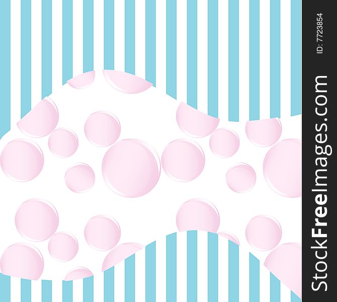 Pink balloon and blue lines, background vector. Pink balloon and blue lines, background vector