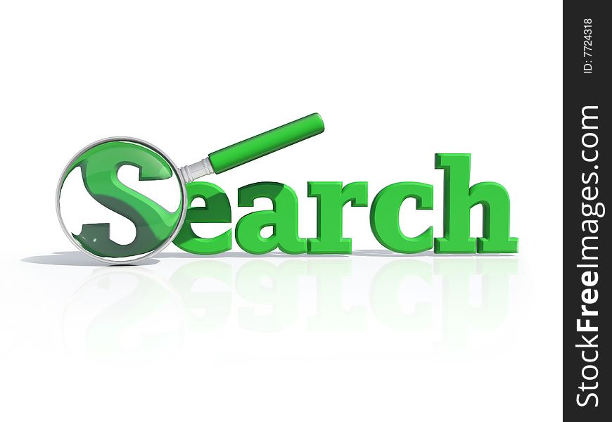 Green 3D Search Icon