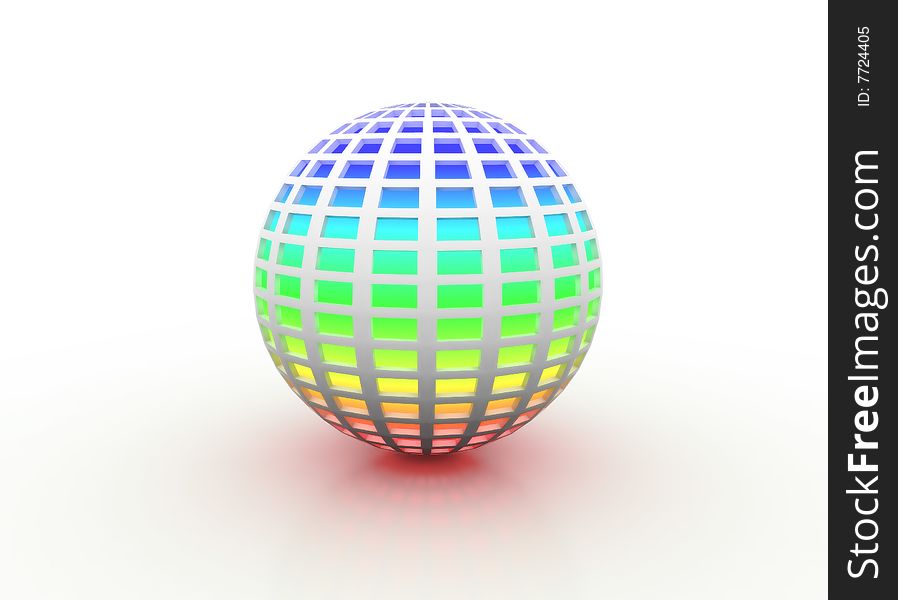 Colorful 3d Globe