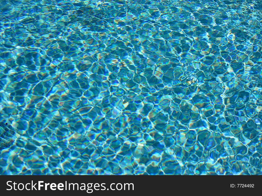 Water ripples in a pool