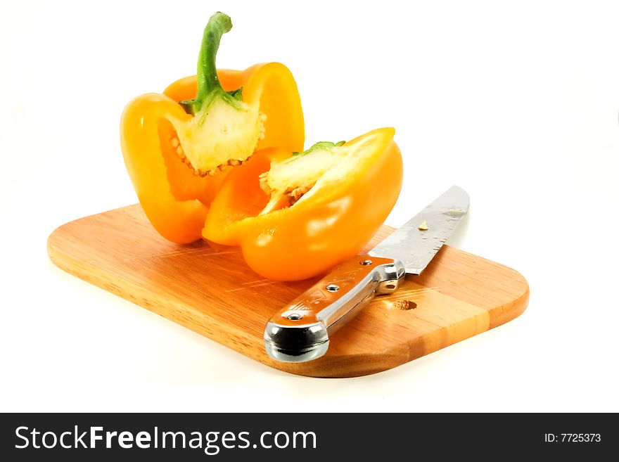 Bell peppers isolated on white. Bell peppers isolated on white