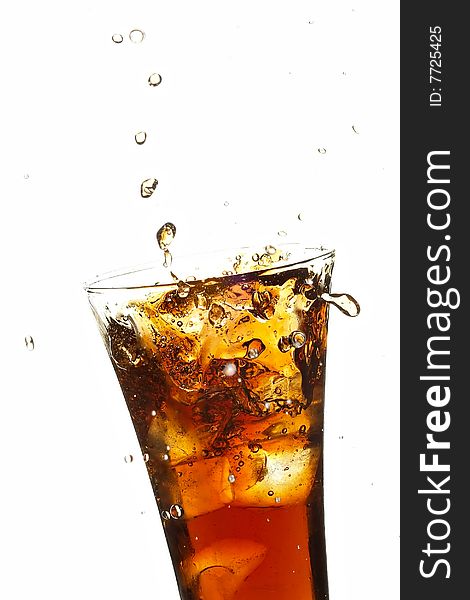 Glass With Cola And Ice