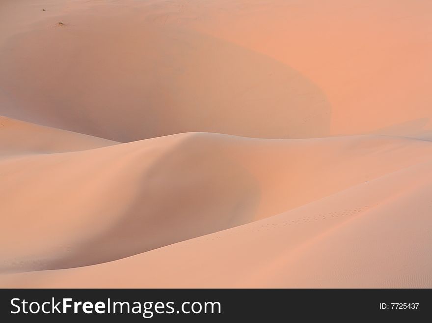 Sahara desert - magic colors during sunrise