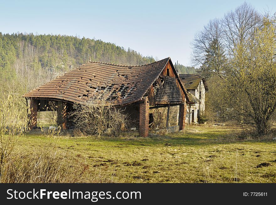 Ramshackle outbuilding in the country. Ramshackle outbuilding in the country