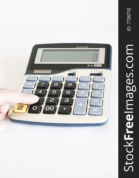The calculator with white background.