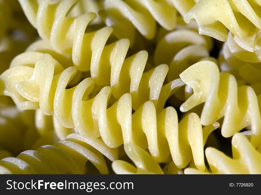 Frame full of italian dried pasta - fusilli. Frame full of italian dried pasta - fusilli