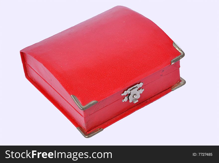 Red box with white background