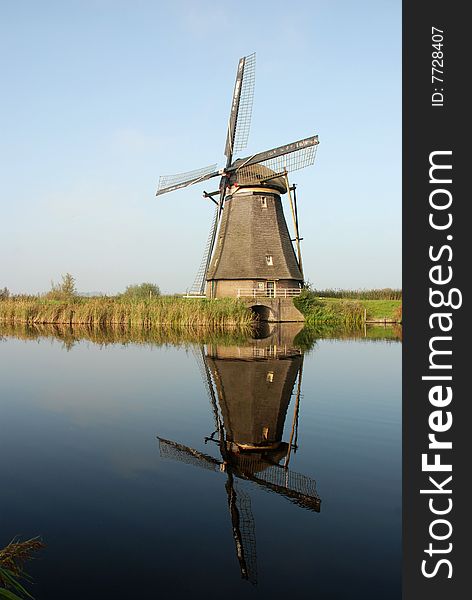 Windmills in Kinderdijk near Rotterdam (Holland)