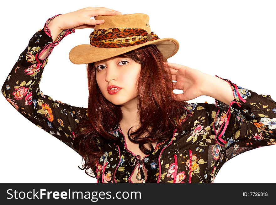 Young Sensual Woman In A Hat