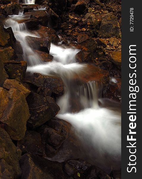 Cascading stream in the mountains of Colorado. Cascading stream in the mountains of Colorado