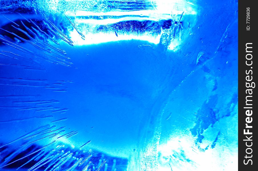 Abstract ice figure, in blue light, var2. Abstract ice figure, in blue light, var2