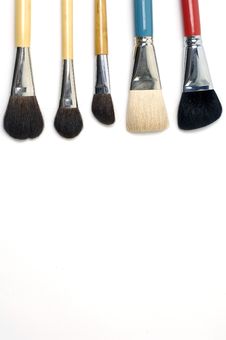 Cosmetic Brushes Royalty Free Stock Photo