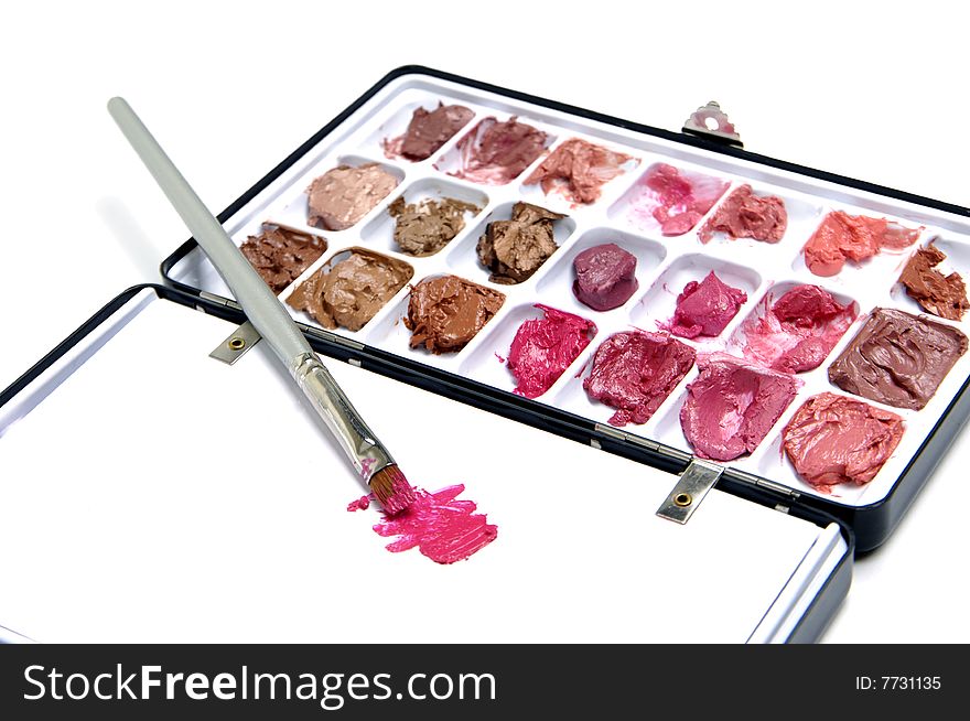 Makeup accessory on white background