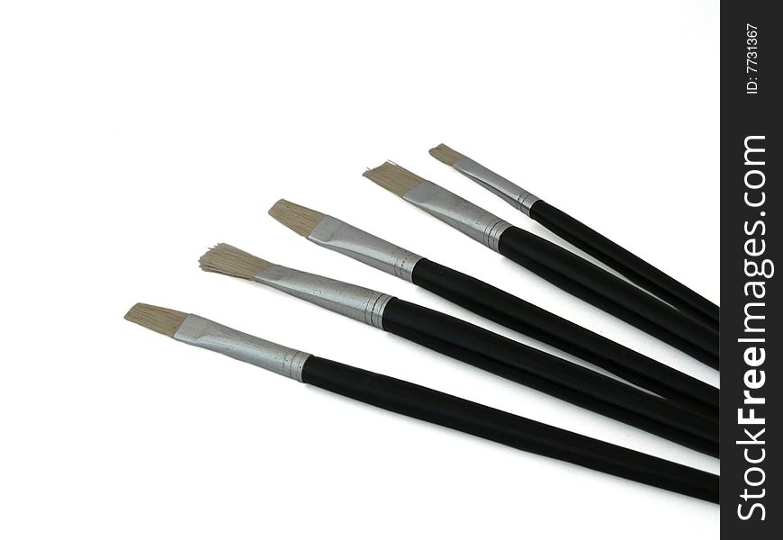 These are black isolated brushes. These are black isolated brushes