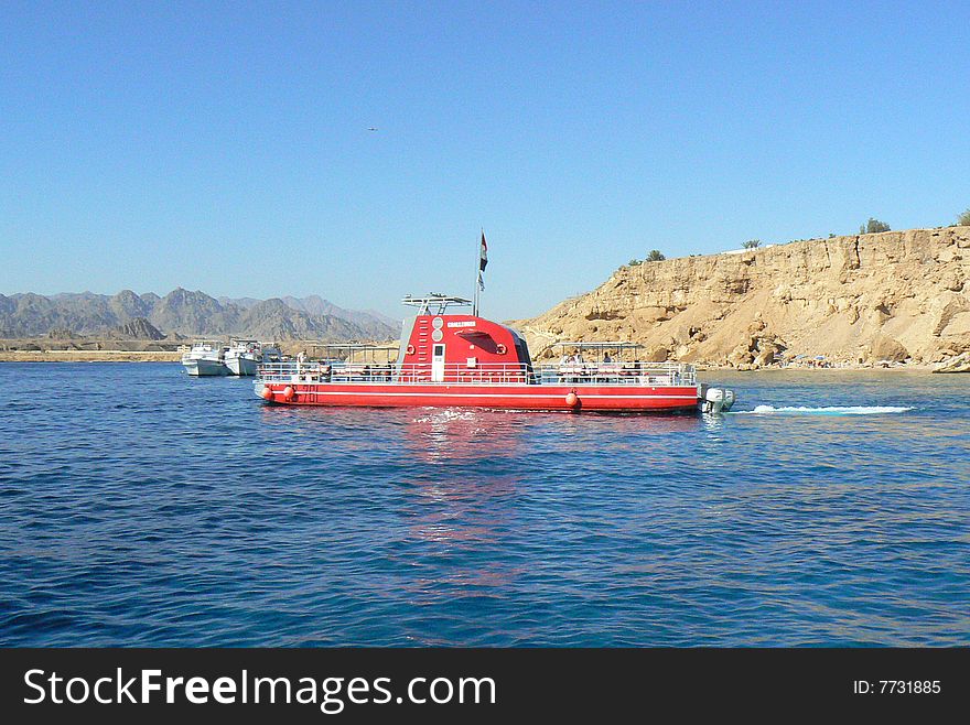 Red boad on Red sea