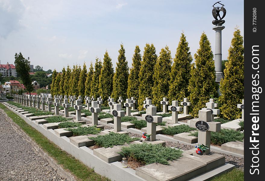 Memorial the Lvov Eaglets ï¿½ a military burial place in Lvov (Ukraine).