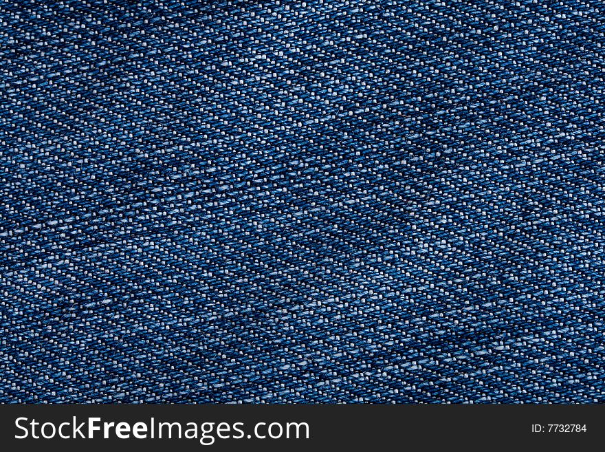 Blue jeans texture, macro shot