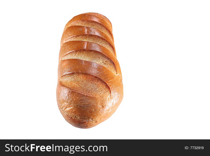 fresh bread isolated on white