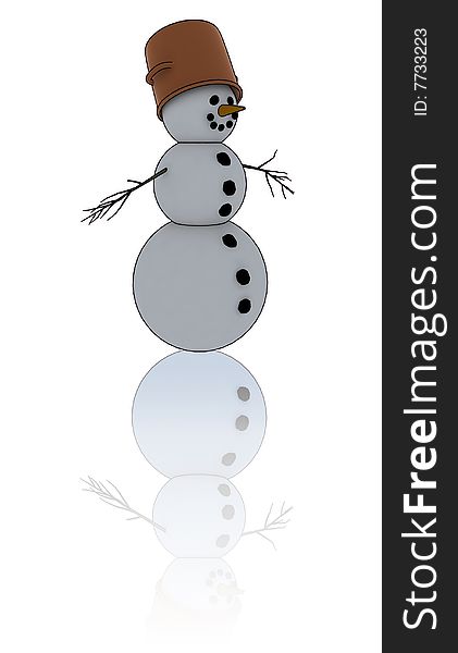 Isolated snowman for winter/christmas design