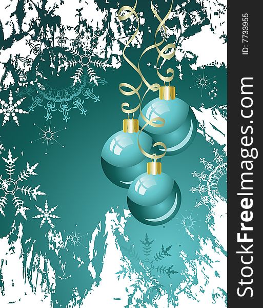 Vector illustration of christmas-tree decorations