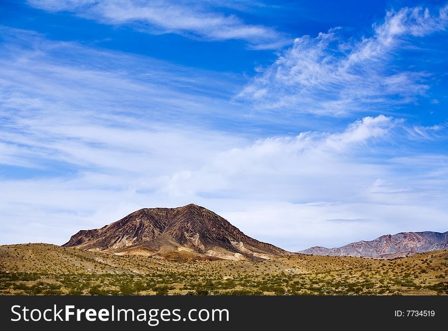 View of the Nevada Desert. View of the Nevada Desert.