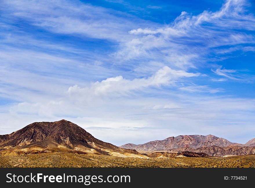 View of the Nevada Desert. View of the Nevada Desert.