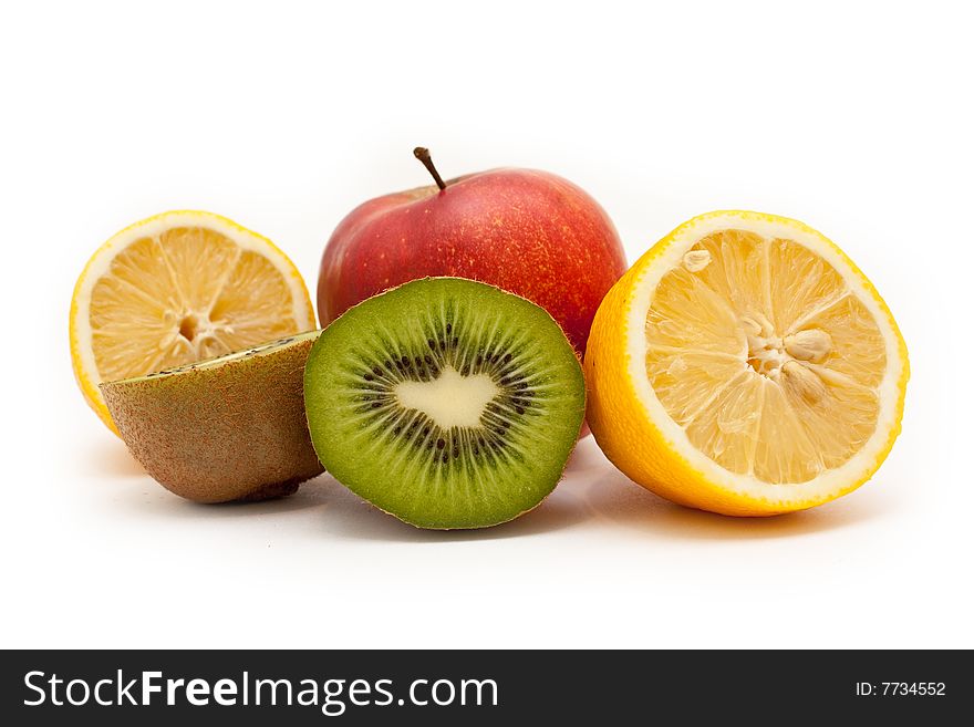 Fruit on a white background. Fruit on a white background