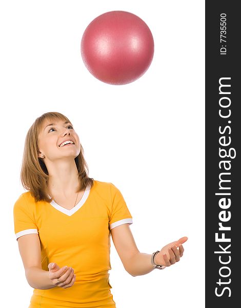 A Girl With A Fitness Ball