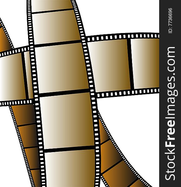 Isolated movie/photo film - illustration on white background (with vector EPS format)