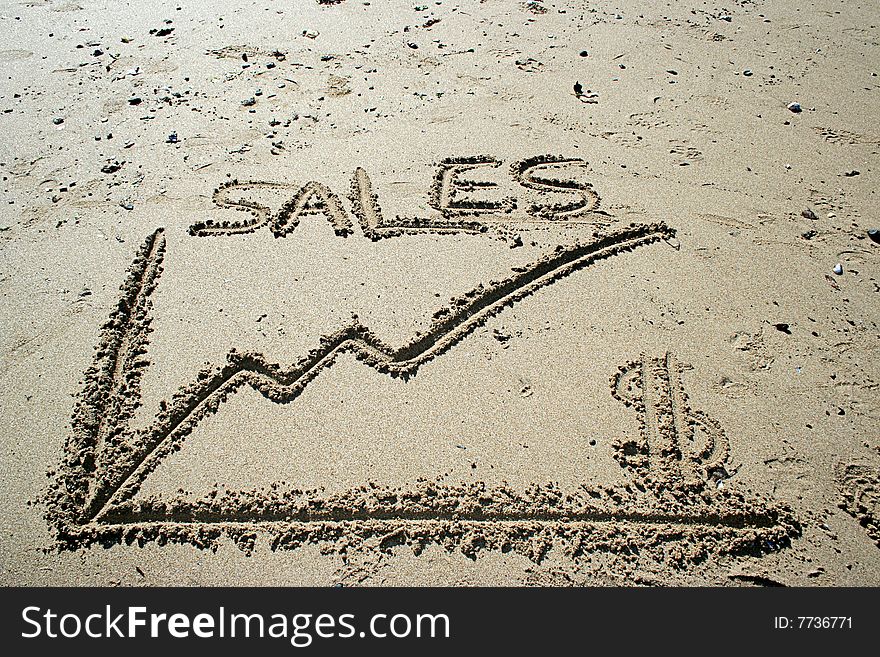 Sales Graphic Draw In The Sand