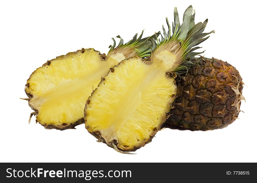 Pineapples isolated on the white