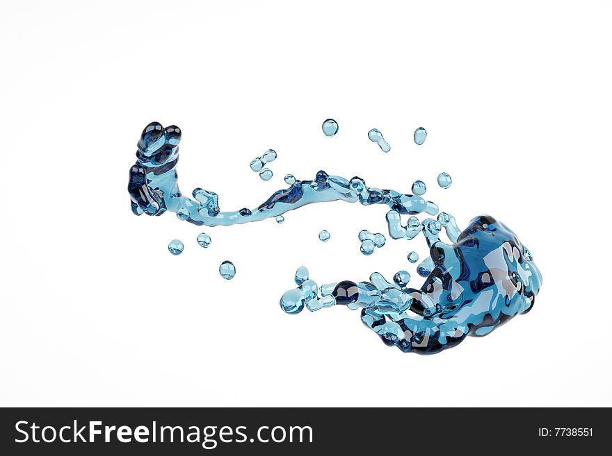 Fantasy soar Abstract water, splash and bubble liquid
