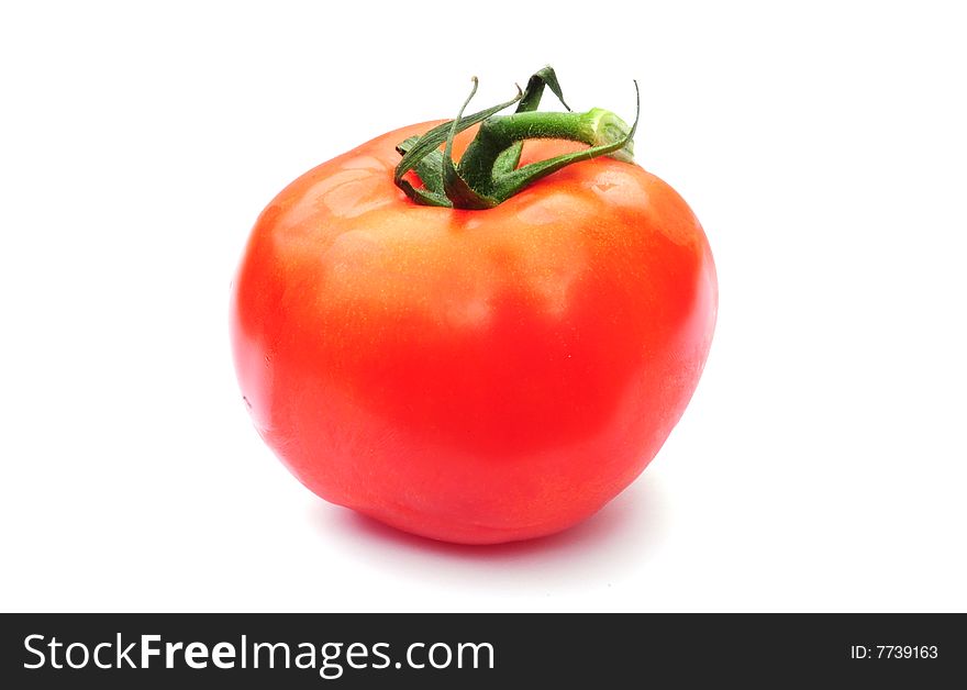 Shot of a homegrown tomato on white