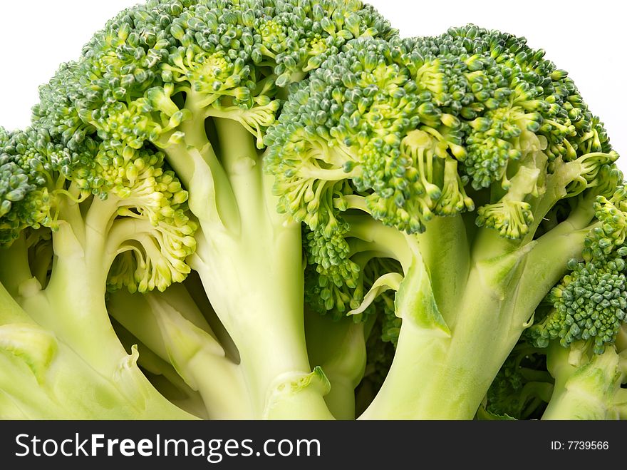 Green broccoli (brassica oleracea), part of inflorescence