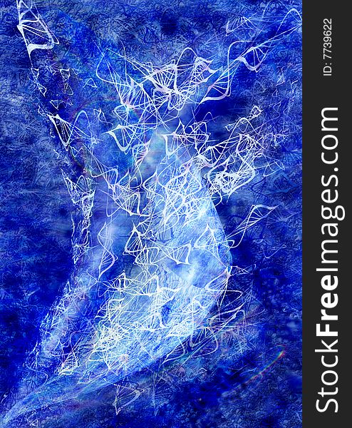Abstract dark blue background with crapedness