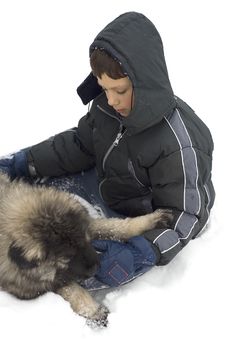 Boy And Dog Royalty Free Stock Photography