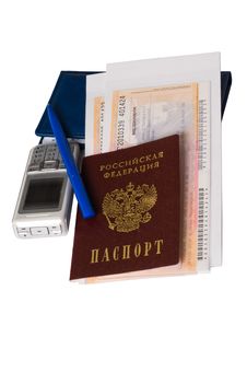 The Passport And Travel Papers. Royalty Free Stock Photography The Passport And Travel Papers. Royalty Free Stock Photography