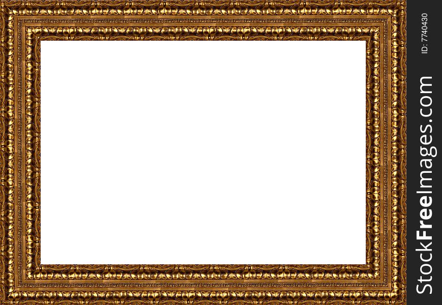 A picture frame on a white