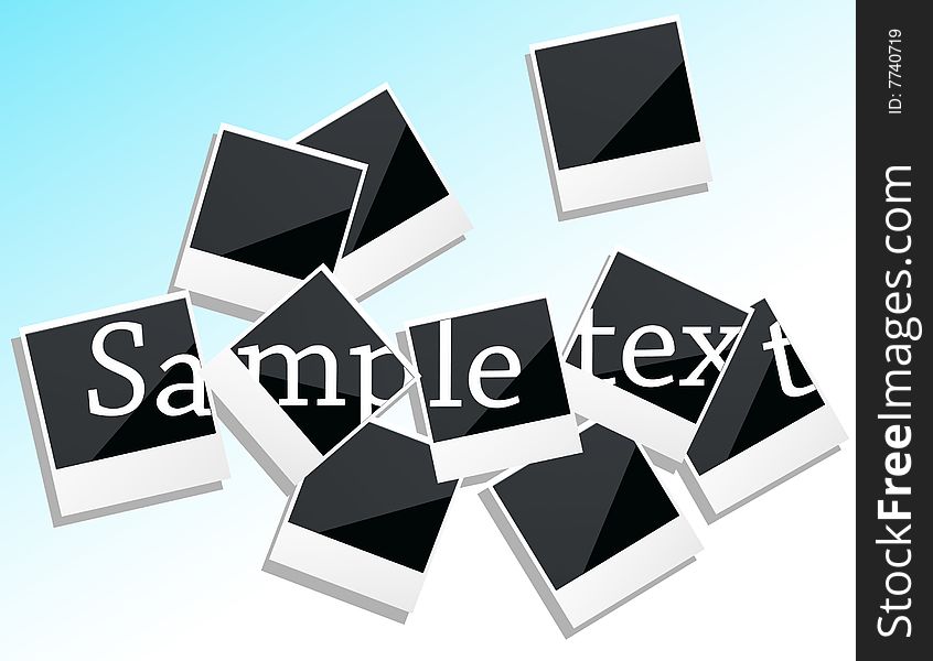 Black and white photo text, vector illustration, AI file included
