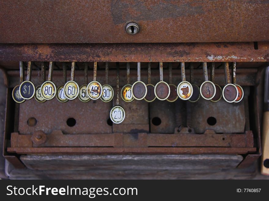 A antique vintage cash register. A antique vintage cash register.
