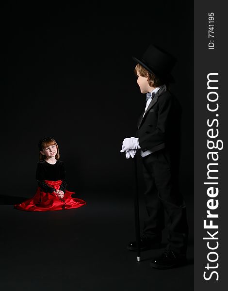 Children in formal clothing