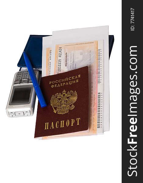 The passport and travel papers.