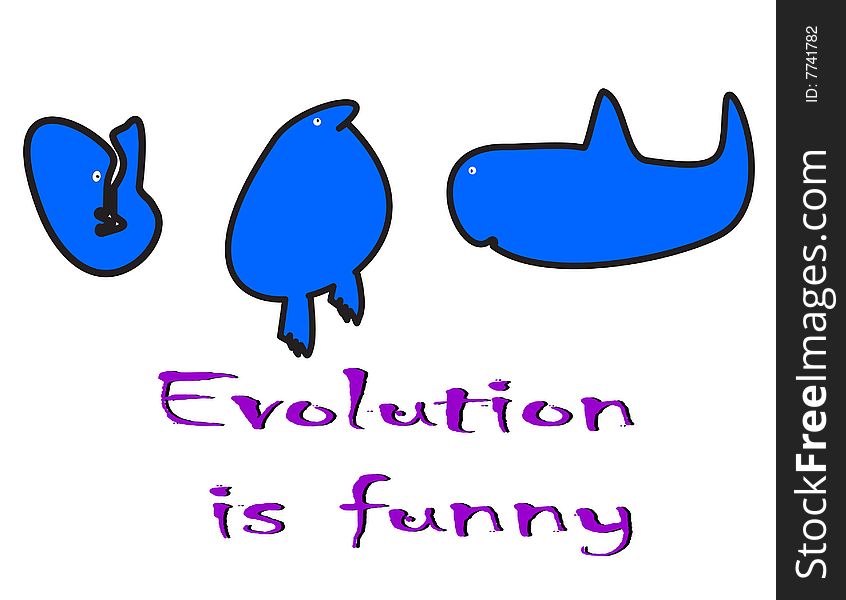 Sea animals in evolution. vector. editable. Sea animals in evolution. vector. editable